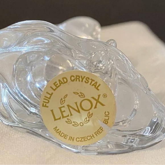 Lenox Elephant & Dolphin Lot Lead Fine Crystal Figurine Czech Republic EUC - Picture 4 of 7